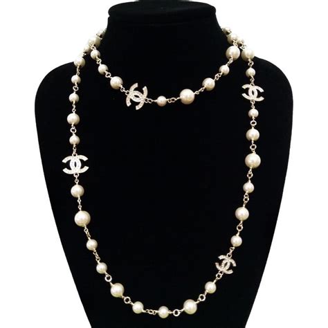 chanel pendant white gold|cost of chanel pearl necklace.